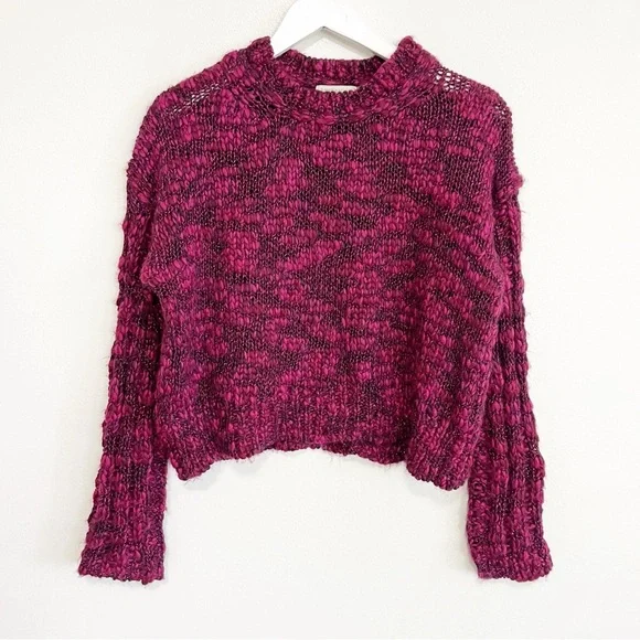 BOGO! Ramy Brook James Sweater Pink Metallic Wool Alpaca Size XS - Picture 2 of 8